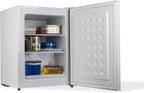 PremierTech Mini Congelatore, Freezer 42 litri, 4**** Stelle, Compatto, Da Tavolo, Risparmio Energetico, Porta reversibile, Bianco, PT-FR43