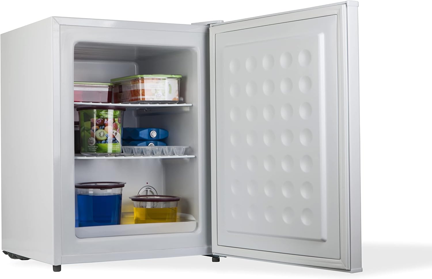 PremierTech Mini Congelatore, Freezer 42 litri, 4**** Stelle, Compatto, Da Tavolo, Risparmio Energetico, Porta reversibile, Bianco, PT-FR43