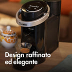 CAFFÈ BORBONE Bluemoon Espresso and Infusion Machine – Compatible with E.S.E 44 mm Pods + 50 Compostable Pods Blue Blend – Body 8.5 – Christmas Gift Idea – Christmas Gift Idea