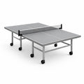 Tavolo da ping pong pieghevole in mdf e metallo con ruote grigio
