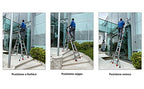 SUPER TELES   Scala telescopica professionale in alluminio (5   5 gradini) con bracciolo e stabilizzatori : Amazon.it: Fai da te