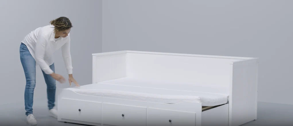 Letto divano IKEA HEMNES con 3 cassetti contenitori – Bianco, 80 x 200 cm, salvaspazio e versatile