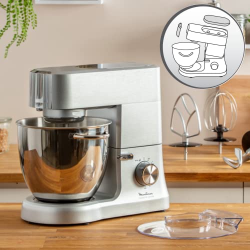 Moulinex Masterchef Impastatrice Planetaria, 6,7 litri, Robot da cucina con Frusta, sbattitore, Gancio Impastatore, 1500 W, 8 velocità, QA810D : Amazon.it: Casa e cucina