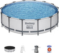 Bestway 56950-3 Set Piscina Fuori Terra Steel PRO Max Rotonda da 427x107 cm