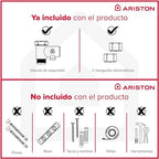Ariston Pro1 Eco Slim   Thermos elettrico, 30 litri, a basso consumo verticale, scaldabagno elettrico, con funzione ECO 37,3 x 35,3 x 63,1 cm, prodotto per l'installazione in Spagna : Amazon.it: Fai da te