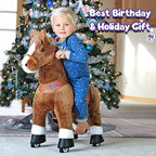 PonyCycle Modello U Cavallo che Cammina senza Elettrico con Rotelle cavalli Giocattoli Cavalcabili per Bambini (con Freno/con Suono/ 90cm Altezza/Taglia 4 per 4 8 Anni) Cavallo Marrone Ux424 : Amazon.it: Giochi e giocattoli