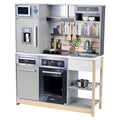 Theo Klein Cucina familiare Miele, in Legno con Fornello, Funzione Luci e Suoni, Forno a Microonde, Frigorifero con distributore di Cubetti di Ghiaccio, Accessori da Cucina, Giocattoli per Bambini 3  : Giochi e giocattoli
