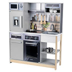 Theo Klein Cucina familiare Miele, in Legno con Fornello, Funzione Luci e Suoni, Forno a Microonde, Frigorifero con distributore di Cubetti di Ghiaccio, Accessori da Cucina, Giocattoli per Bambini 3  : Giochi e giocattoli