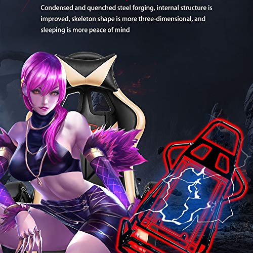 MOooy Sedia Girevole Sedia da Gioco, Massaggio Supporto Lombare Ergonomia Sedia da Ufficio sollevabile con poggiapiedi Sedia da Corsa per dormitorio Studentesco (Colore : Nero) Dignitoso (Blu) : Amazon.it: Casa e cucina