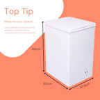 AMZCHF100W congelatore a petto bianco compatto 48cm : Amazon.it: Grandi elettrodomestici