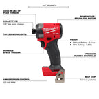 2025 Milwaukee 3697-27 M18 Fuel Set completo di 7 utensili