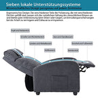 HOMOPIV Poltrona Massaggiante Riscaldante Reclinabile, Poltrona relax reclinabile, Poltrona reclinabile con 8 Punti di Massaggio e Telecomando, Poltrona relax manuale, Tessuto, Grigio : Amazon.it: Casa e cucina