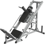 Leg Press Hack Squat Machine, attrezzo professionale regolabile per esercizi con cuscinetti lineari, per l'allenamento della forza della parte inferiore del corpo con contenitori per pesi per quadricipiti, muscoli posteriori della coscia, glutei, pol