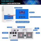 POWLAND 6,2KW Inverter solare ibrido, funziona senza batteria, indipendente da rete Inverter onda sinusoidale pura, Uscita 230V, PV 60 500Vdc, per batterie da 48V, funzione parallela, con Modulo WiFi : Amazon.it: Commercio, Industria e Scienza