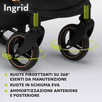 Passeggino Assorbimento Pieghevole poggiapiedi regolabili