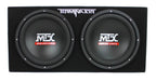 Subwoofer per auto MTX da 12" a doppio caricamento con subwoofer, amplificatore e kit di cablaggio QPower