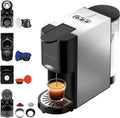 Macchina da caffè espresso automatica, 5 in 1, macchina da caffè monodose con pressione di 19 bar, ideale per uso domestico o in viaggio