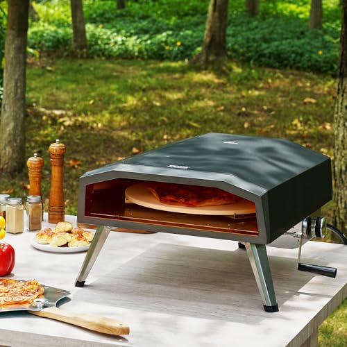 VEVOR Forno per Pizza da Esterno a Gas 330 mm Griglia Portatile da Esterno, con Pietra in Cordierite Spessa, Gamba Pieghevole Forno con Copertura Impermeabile Spray di Ferro per Campeggio e Cortile : Amazon.it: Giardino e giardinaggio