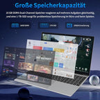 Computer portatile da 15,6", 16 GB DDR4, 1 TB SSD, quad core Celeron N5095 CPU (fino a 2,9 GHz), studente/business con display FHD 1080P, batteria 44 WH, 2.4/5G WiFi, BT 4.2, tastiera retroilluminata : Informatica