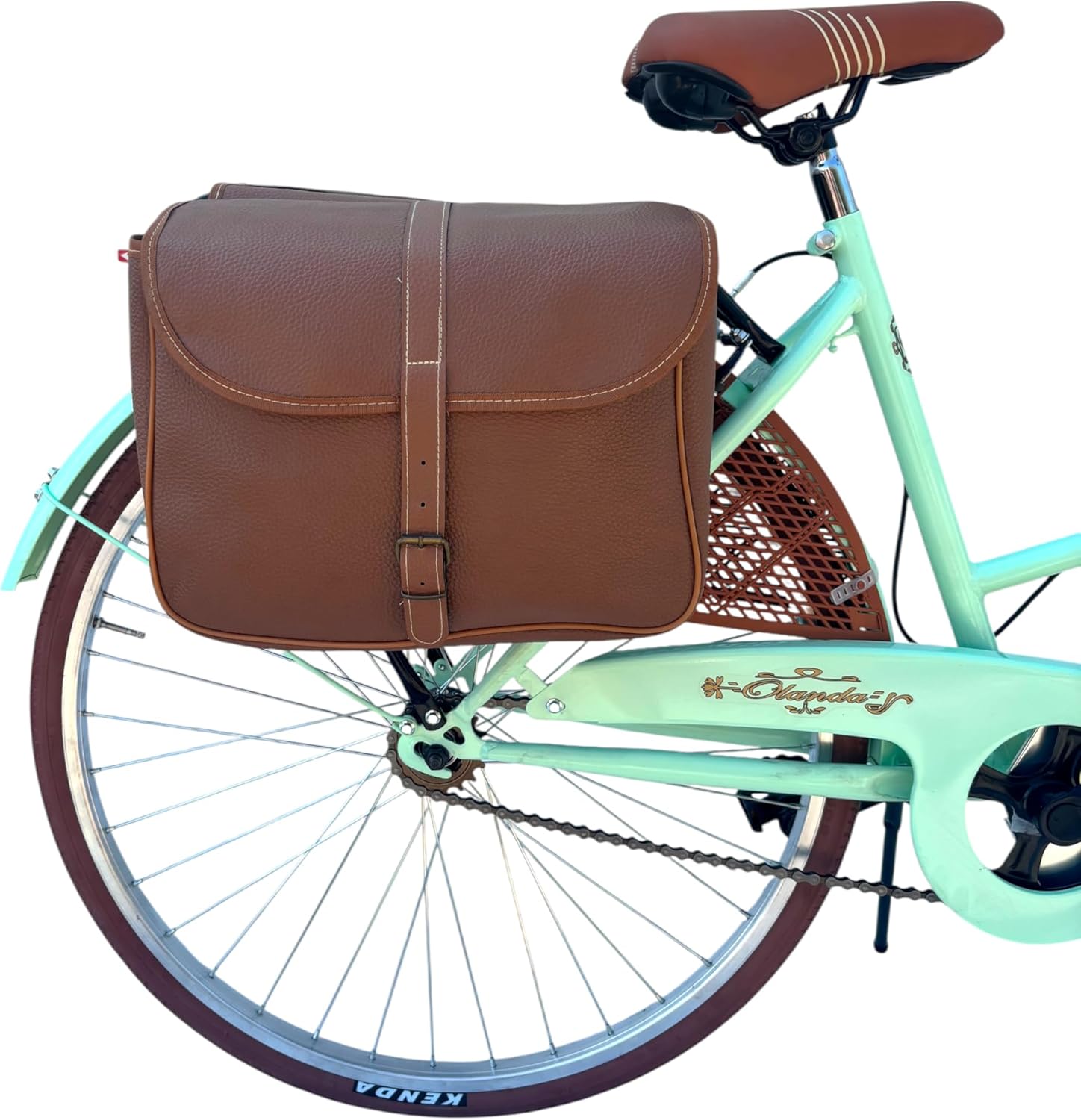 Bicicletta Donna da Passeggio Olanda Misura 26 Bici da città Vintage retrò con Cestino Turchese