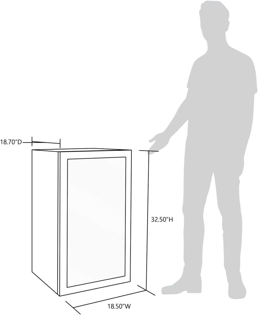 Frigorifero per bevande | 126 lattine indipendente con porta in vetro con cerniera a destra | Mini frigorifero per bevande, perfetto per birra, vino, bibite e bevande fredde