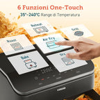 COSORI Friggitrice ad Aria 10 Litri, 8 in 1 Dual Blaze TwinFry con Doppio Cestello 5L &amp; 5L e Separatore Rimovibile, 2800W Air Fryer WiFi con Doppia Resistenza, 35 240℃, 70 Ricette Online, 4 8 Persone : Amazon.it: Casa e cucina