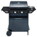 Campingaz Xpert 200 LS Plus Rocky Gas BBQ in Lava Stone, BBQ Cart with 2 Burners and 1 Lat Burner, Cover   Thermometer, Folding Side Shelf, Pot. 8,200 kW   2.1 kW Lat Burner : Amazon.it: Giardino e giardinaggio