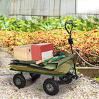 campMax Carrelli da giardino in acciaio a maglia, carrello da giardinaggio estraibile resistente con ruote e lati rimovibili, verde : Amazon.it: Giardino e giardinaggio