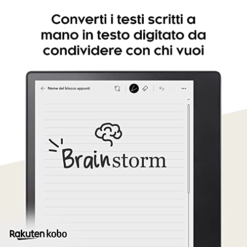 Kobo Elipsa 2E | eReader | Touchscreen antiriflesso da 10,3" con ComfortLight PRO | Kobo Stylus 2 inclusa | Luminosità regolabile | Wi Fi | Tecnologia Carta E Ink | 32 GB di archiviazione : Elettronica
