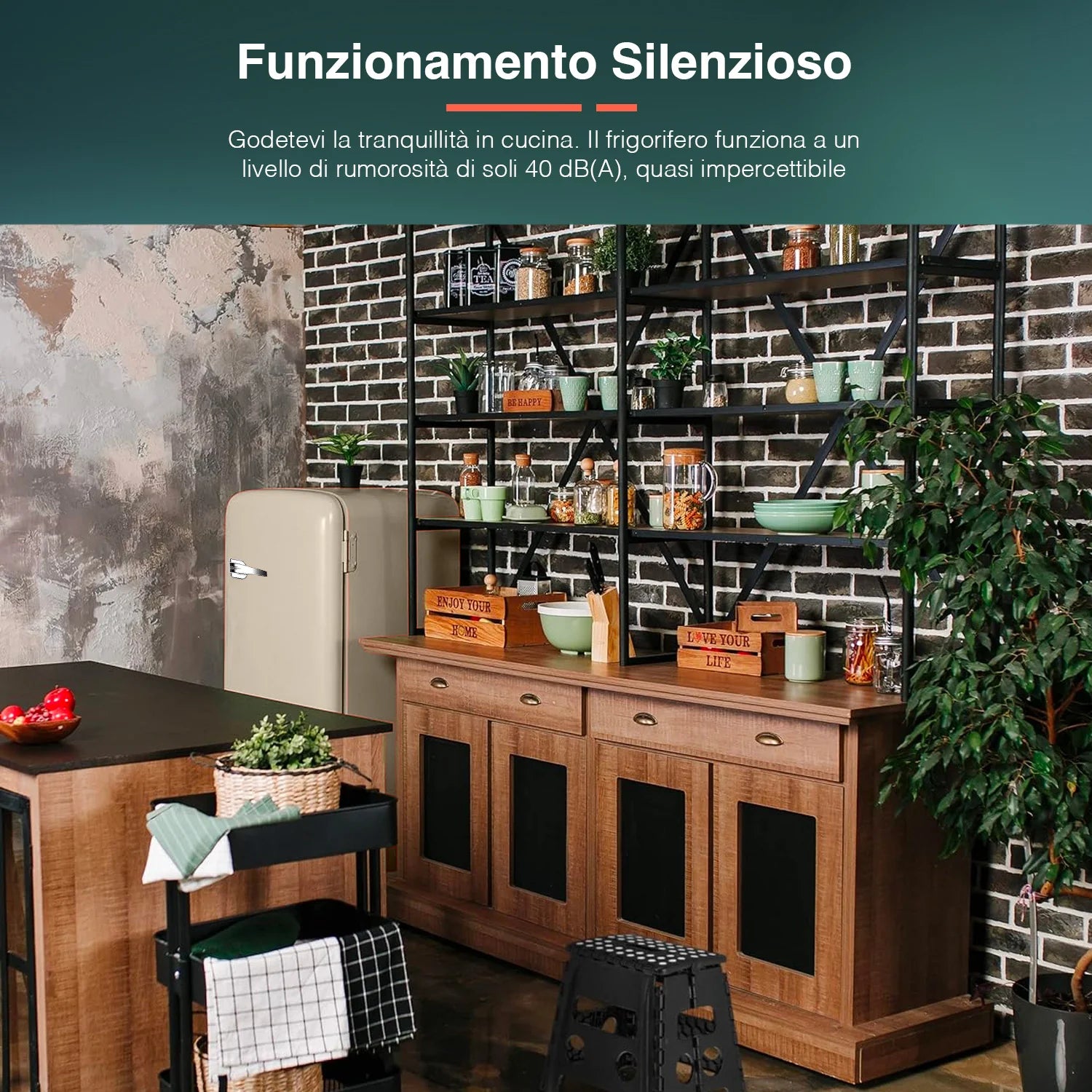 Frigorifero Monoporta Vintage 85l
