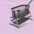 Maxi Cosi Iora Air Lettino neonato, co sleeping con materasso imbottito, funzione dondolo, regolabile in altezza, reclinabile,tessuti riciclati ecologici e traspiranti, 0 9 kg, Beyond Graphite : Prima infanzia