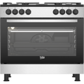 Beko GM15122DXB - Cucina a Libera Installazione Inox 90x60 cm 5 Fuochi con Forno Elettrico Ventilato