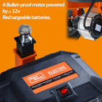 Carrello elettrico SuperHandy per rimorchio - Capacità di traino 2800 libbre, semovente, sistema di batterie AGM da 24 V 7 Ah - MadeInUSA