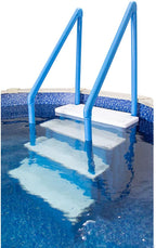 Gradini antiscivolo per piscine | Grigi | Per piscine fuori terra | Possono essere montati su ponti alti da 48" a 54" | Scale di sicurezza con portata fino a 300 libbre