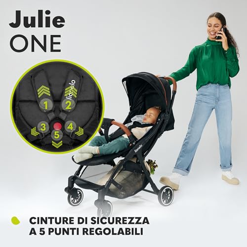 LIONELO Julie One Passeggino leggero e pieghevole da 0 mesi fino 22 kg Compatto con zanzariera, coprigambe, portabibite e borsa, Poggiapiedi regolabili e schienale alla posizione a sdraiata (Gold) : Amazon.it: Prima infanzia