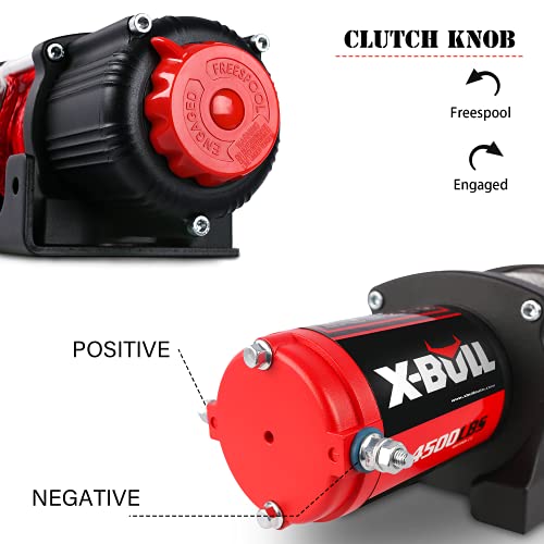 X BULL Kit verricello elettrico da 4000 libbre 12 V con carro, verricello ATV/UTV con argano impermeabile in corda sintetica con telecomandi wireless e staffa di montaggio : Amazon.it: Auto e Moto