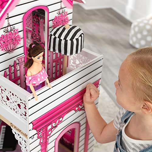 KidKraft Casa delle Bambole in Legno Amelia con Accessori e Mobili inclusi, Casa a 3 Livelli di Gioco con Ascensore per Bambole di 30 cm, Giocattolo per Bambini 3  Anni, 65093 : Amazon.it: Giochi e giocattoli