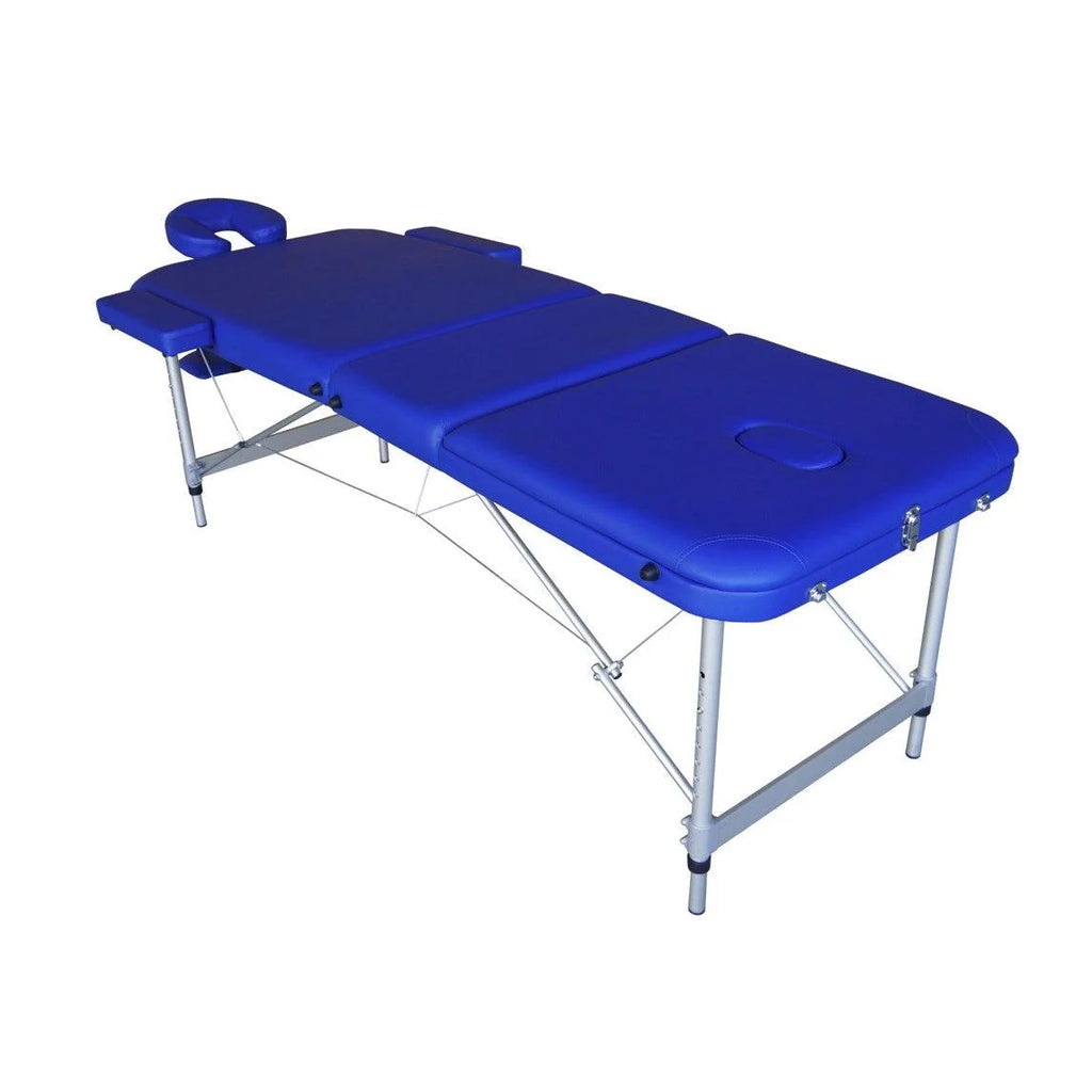 Lettino Massaggi Pieghevole in Alluminio – Portatile, Leggero, Altezza Regolabile, Schienale Reclinabile, 15 kg