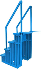 Gradini antiscivolo per piscine | Grigi | Per piscine fuori terra | Possono essere montati su ponti alti da 48" a 54" | Scale di sicurezza con portata fino a 300 libbre