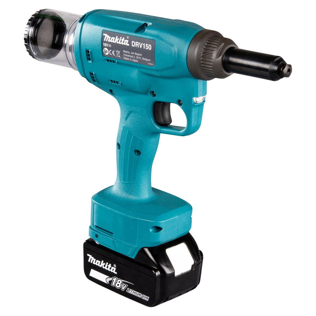 Rivettatrice a Batteria Makita DRV150RTJ 18V 5Ah – Kit Completo con Valigetta Makpac