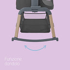 Maxi Cosi Iora Air Lettino neonato, co sleeping con materasso imbottito, funzione dondolo, regolabile in altezza, reclinabile,tessuti riciclati ecologici e traspiranti, 0 9 kg, Beyond Graphite : Prima infanzia