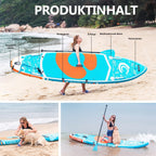 COOLCAA tavola da stand up paddling 354cm x 86cm x 15cm con accessori SUP premium, capacità di carico fino a 210 kg, tavola SUP per adulti e giovani di tutti i livelli