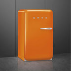 Smeg, FAB10LOR6 Frigorifero Tavolo Top Vintage 1 Anta, 122L, Cerniere a Sinistra, Freddo Statico, Congelatore 17L, 1 Clayette Regolabile, 1 Vassoio Verdure e Illuminazione LED, H 97 cm, Arancione