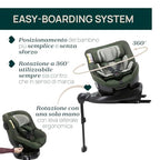 Chicco Seat105 I Size, Seggiolino Auto Omologato ECE R129/03, Girevole A 360°, Reclinabile in 6 Posizioni, Installazione Semplice e Veloce, Riduttore Incluso, 40 105 cm, Gruppo 0/1/2, da 0 a 4 Anni : Prima infanzia