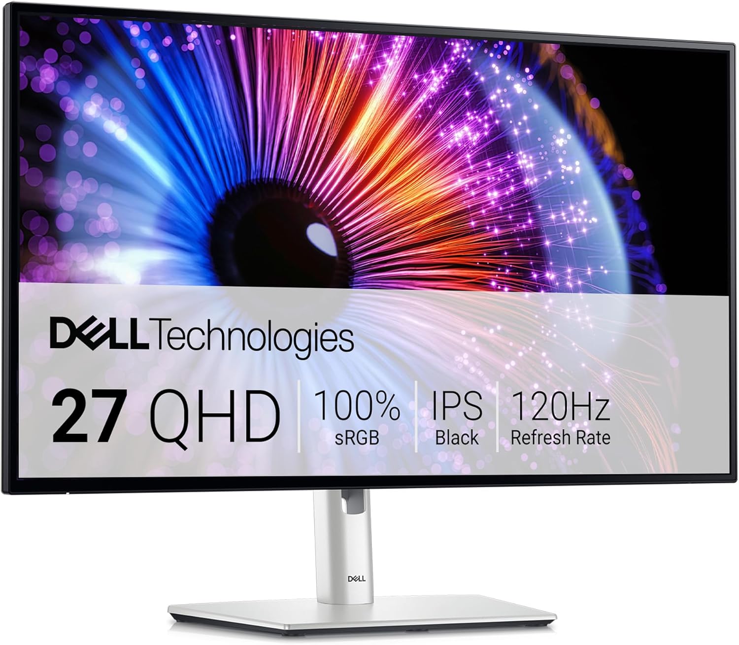 Dell U2724DE UltraSharp Thunderbolt 27" QHD (2560x1440) Monitor, 120Hz, IPS Black, 5ms, 98% DCI-P3, 2x Thunderbolt, 2x USB-C, 2x DisplayPort, HDMI, 4x USB, RJ45, 3 Anni di Garanzia, Argento