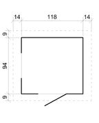 Casetta da Gioco in Legno per Bambini da Esterno con Porta e Finestra – Personalizzabile – 130x106x145 cm