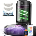 Vexilar W15 Robot Vacuum Cleaner with Mapping 10000PA, 3 Hours Autonomy, Automatic Emptying, Bagless, Robot Vacuum Cleaner Mapping with Station for Carpets/Floors