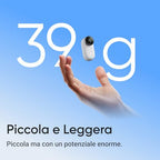 Insta360 GO 3S (128GB)   Cam 4K per vlogging, POV a mani libere, montaggio magnetico, stabilizzazione, 140 minuti di autonomia, impermeabilità fino a 10 m, editing IA : Elettronica