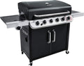 Char-Broil Convective Series 640 B XL - Barbecue a gas a 6 bruciatori e bruciatore laterale, finitura nera.
