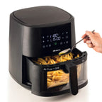 Friggitrice ad aria 9L 1500W - 8 programmi - Cestello trasparente - Nero